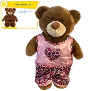 VTG 2006 Build-A-Bear Lil’ Milk Chocolate Cub” with Pink Leopard Outfit